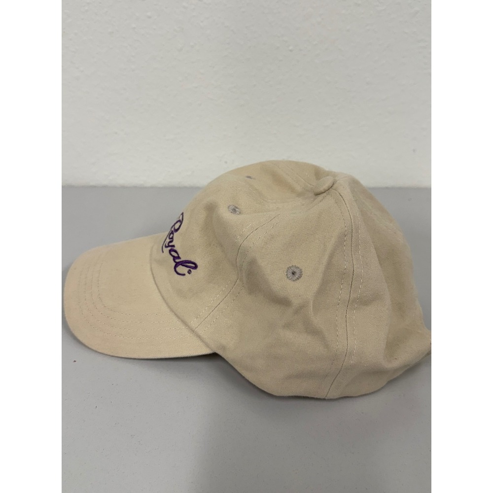Crown Royal Hat Baseball Cap Adjustable Adult Tan‎ Purple Logo - Picture 3 of 12